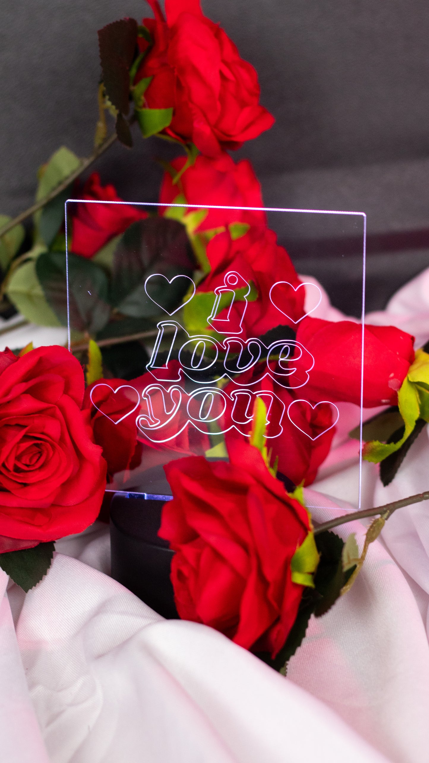 "I Love You" Acrylic Engraved Night Light