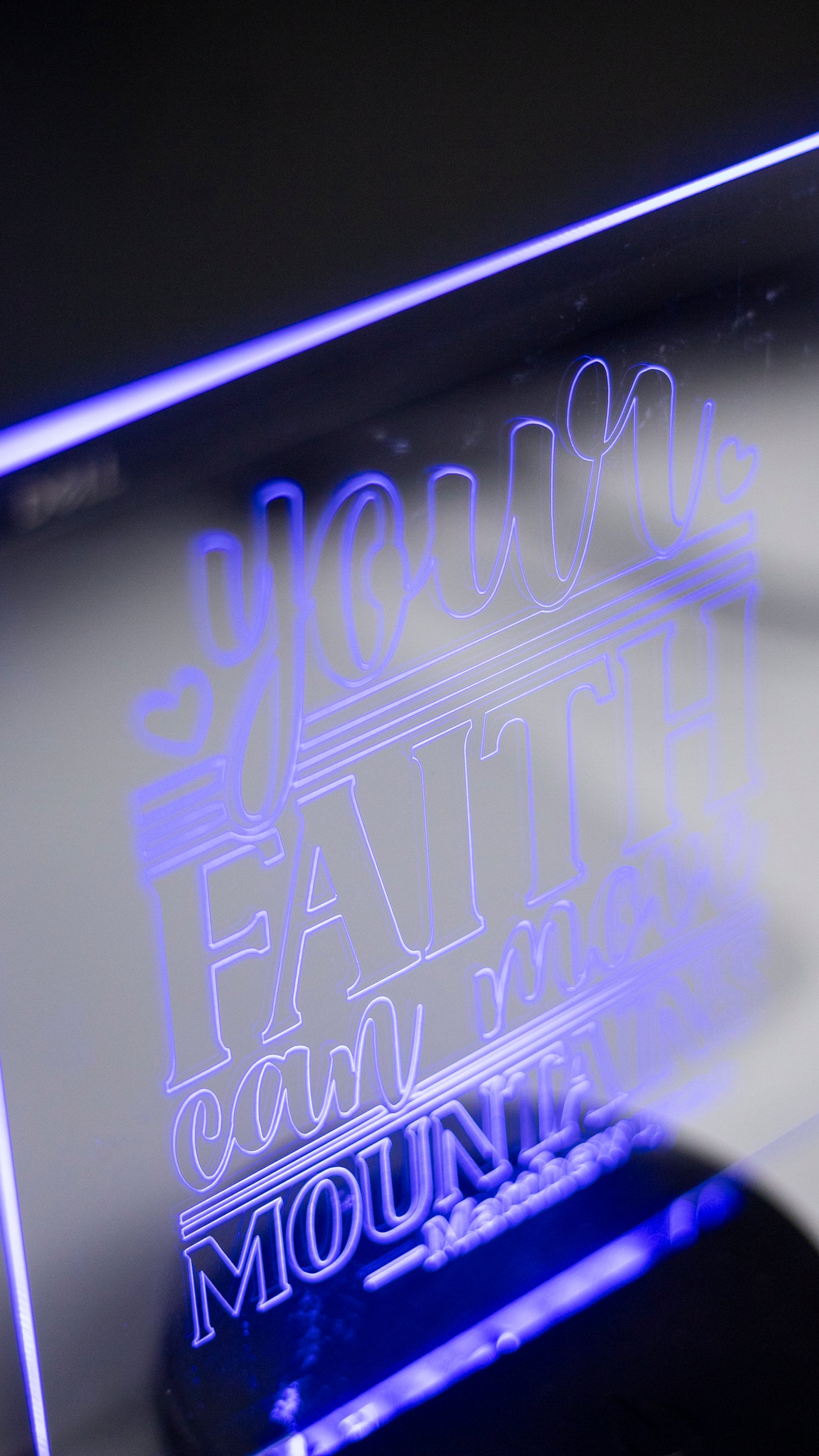 "Your Faith Can Move Mountains" Acrylic Engraved Night Light