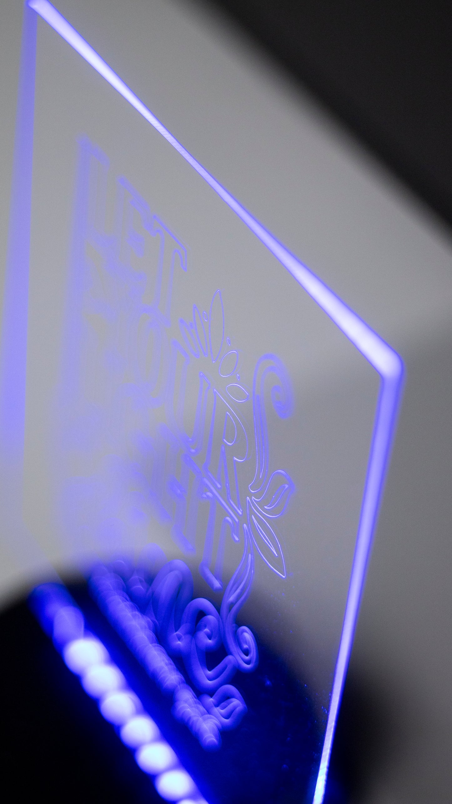 "Let Your Light Shine" Acrylic Engraved Night Light