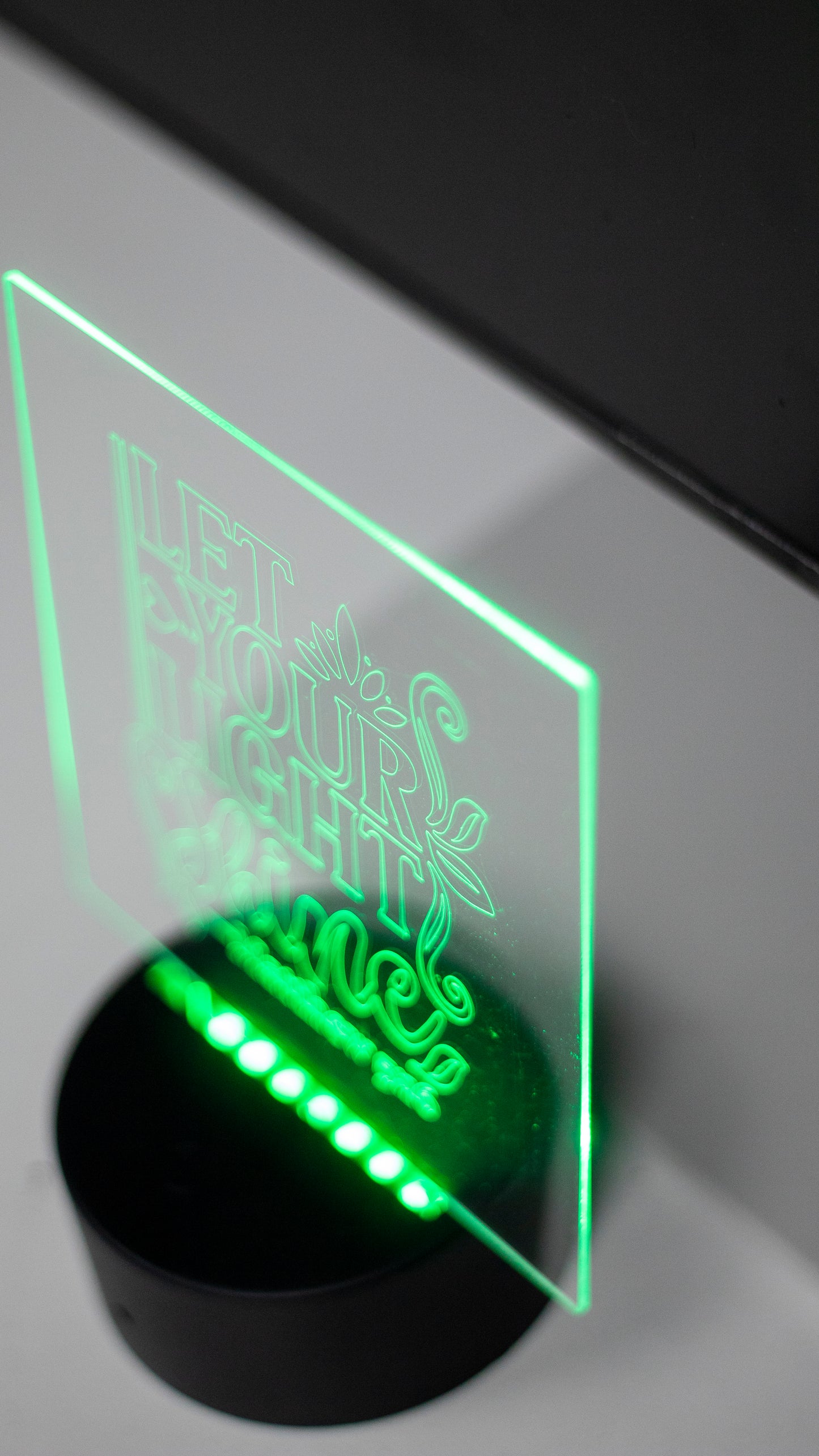 "Let Your Light Shine" Acrylic Engraved Night Light