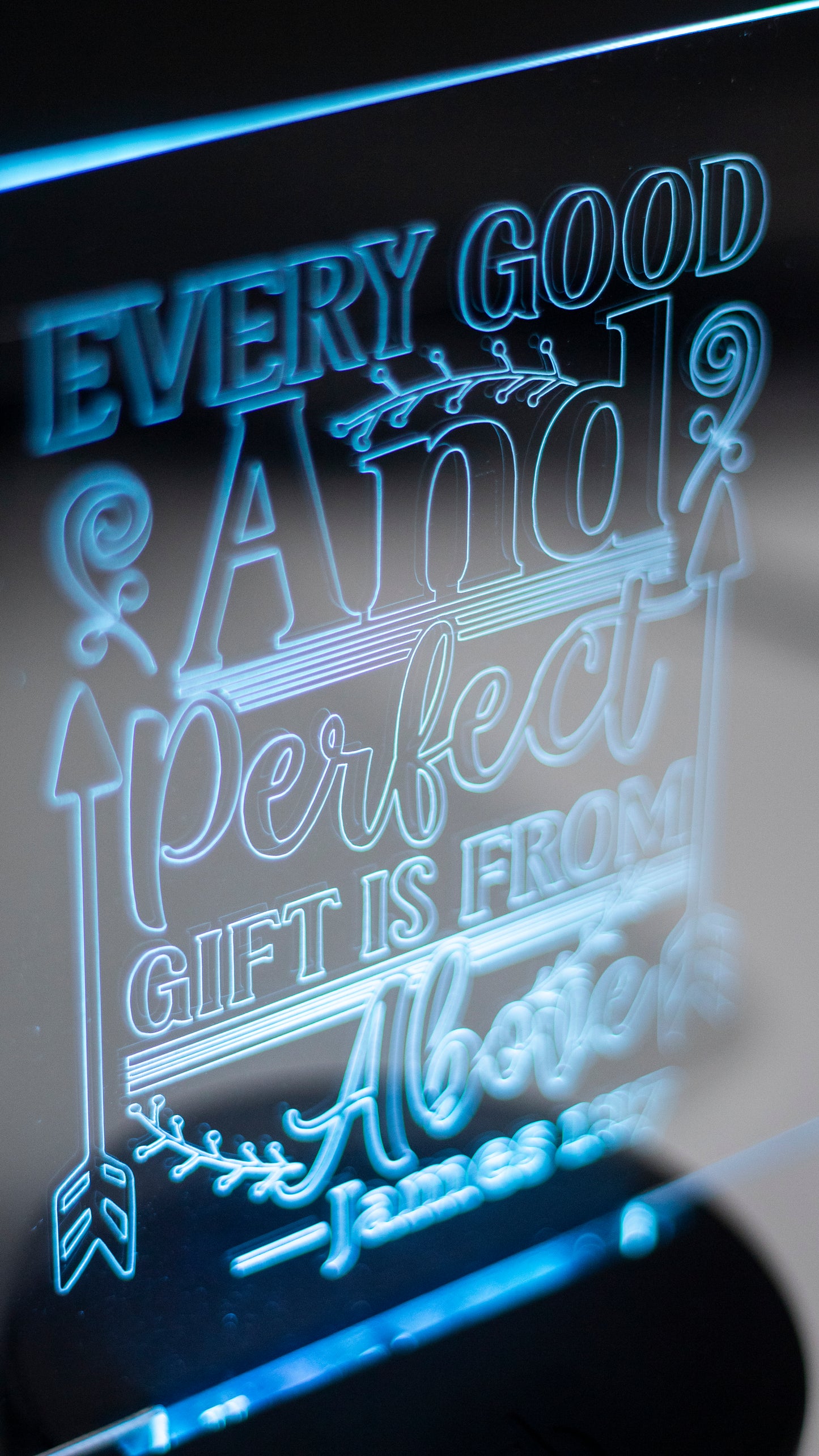 "Every Good Perfect" Acrylic Engraved Night Light
