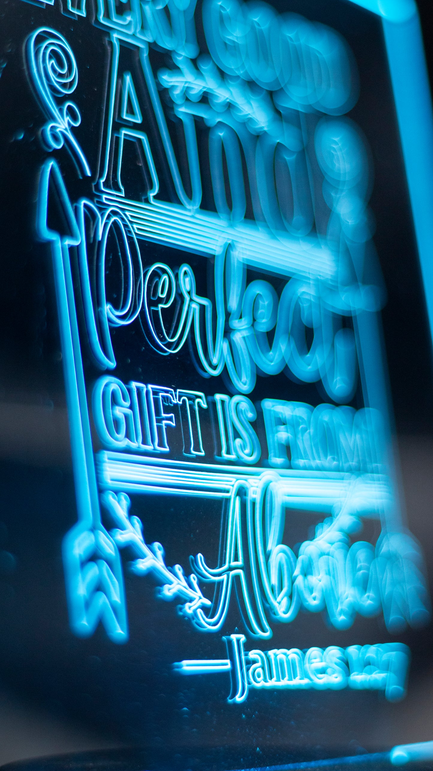 "Every Good Perfect" Acrylic Engraved Night Light