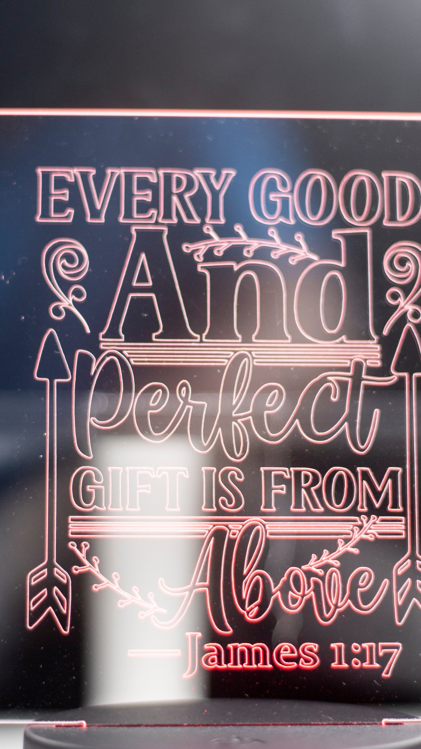 "Every Good Perfect" Acrylic Engraved Night Light
