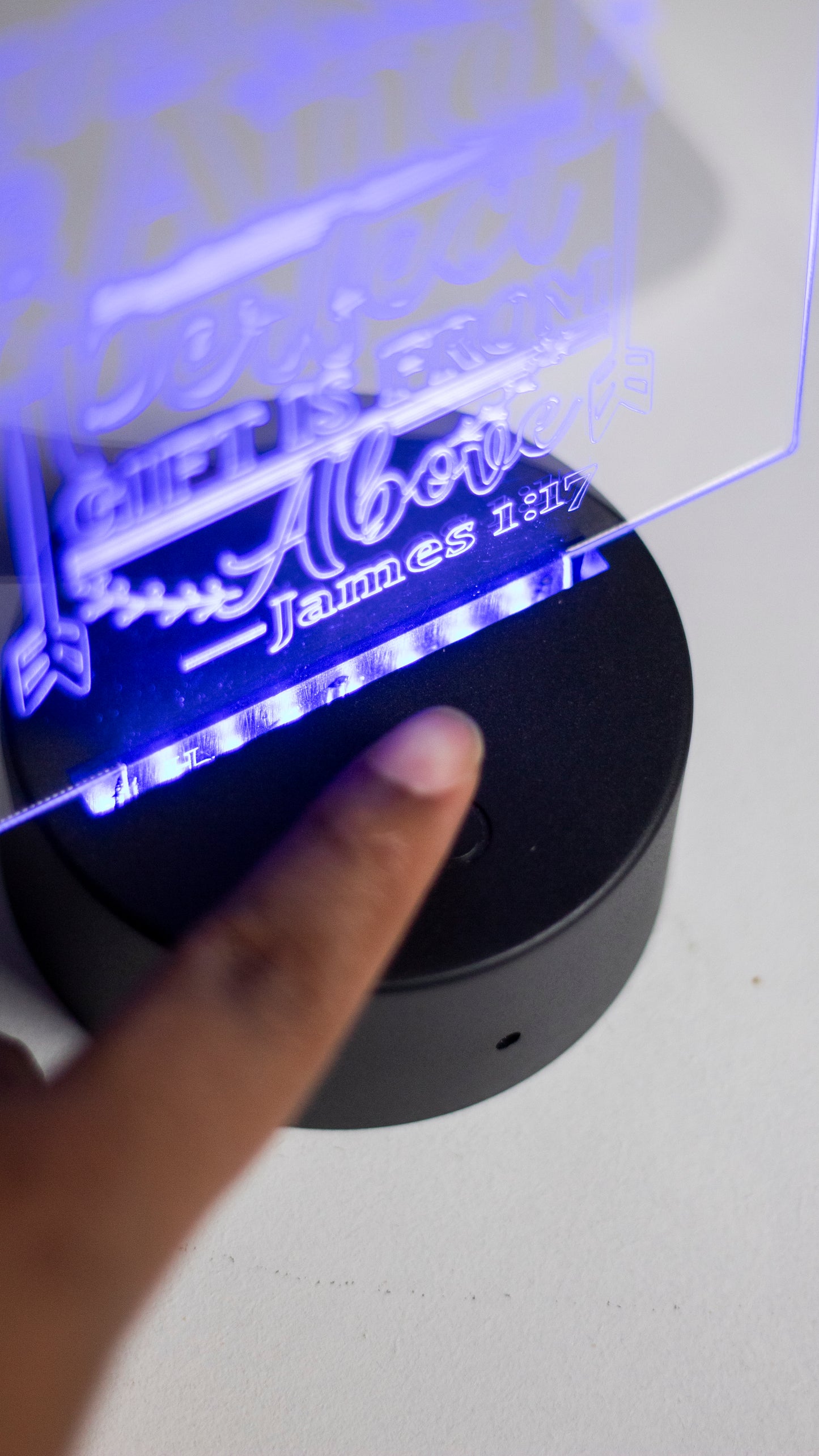 "Every Good Perfect" Acrylic Engraved Night Light