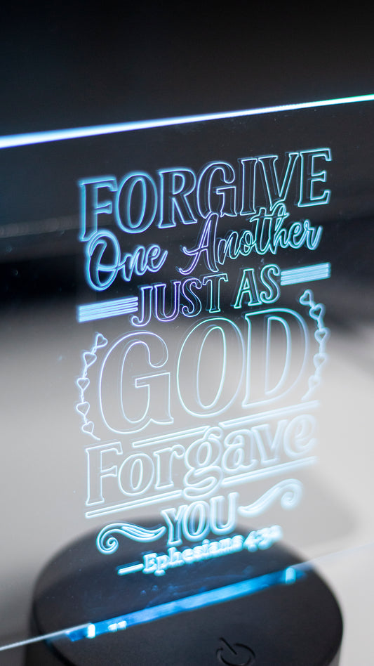 "Forgive One Another" Acrylic Engraved Night Light