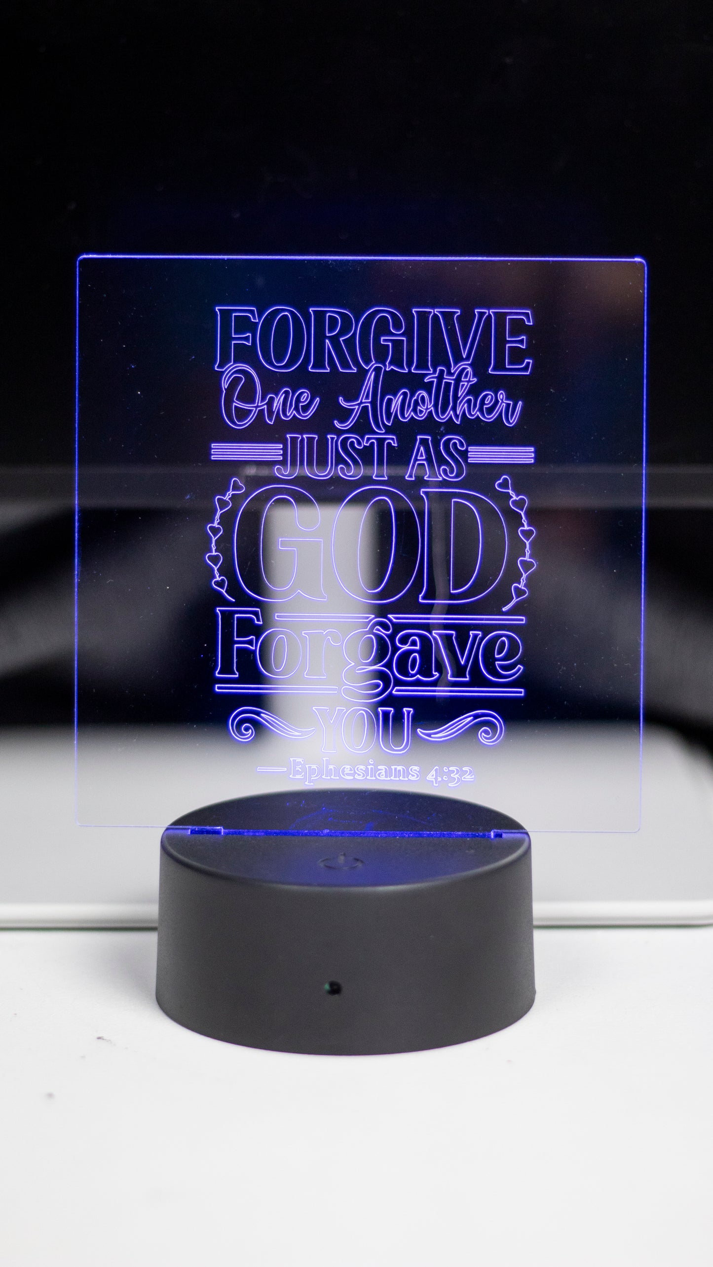 "Forgive One Another" Acrylic Engraved Night Light