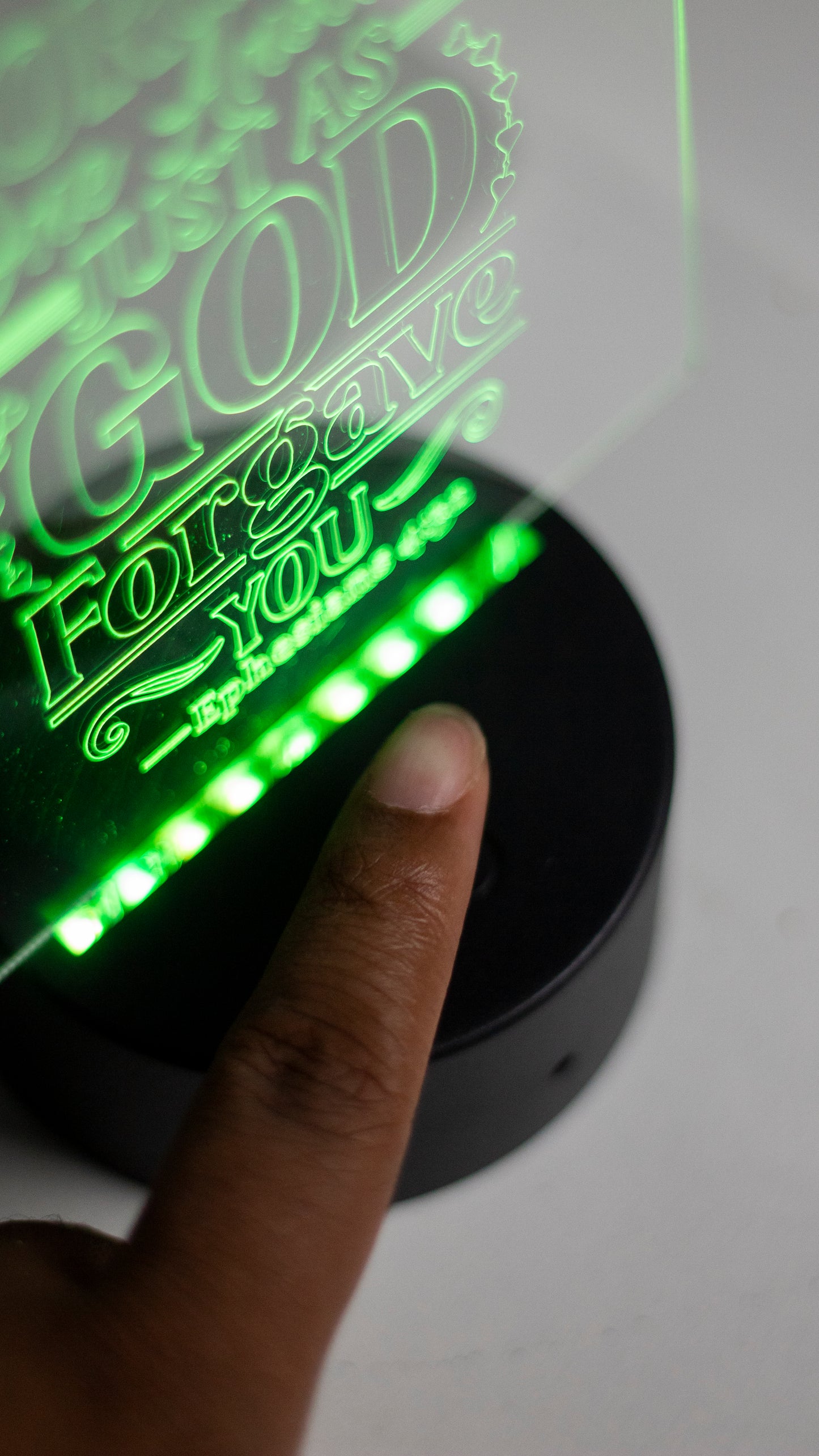 "Forgive One Another" Acrylic Engraved Night Light