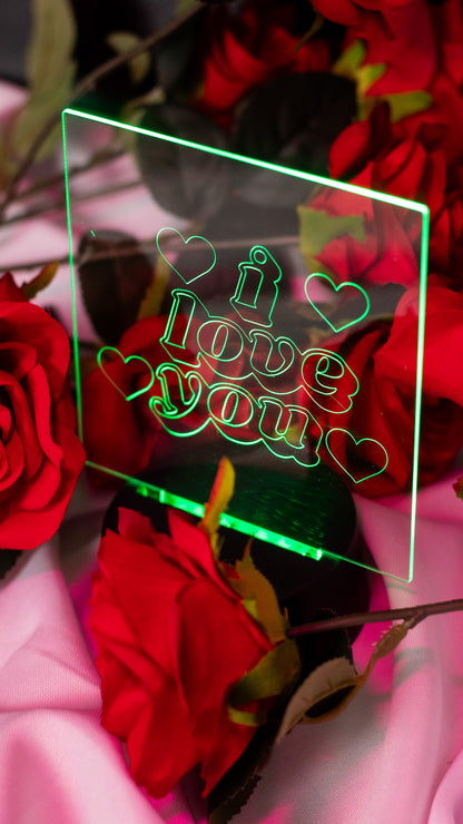 "I Love You" Acrylic Engraved Night Light