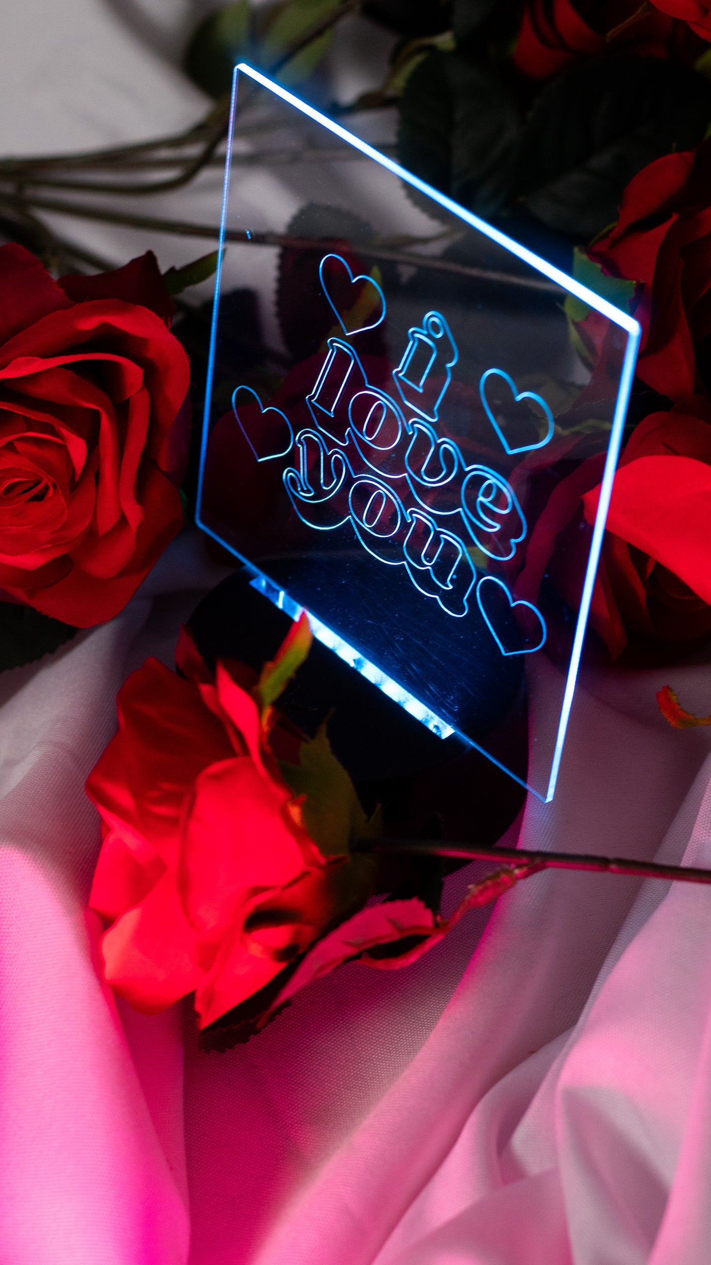 "I Love You" Acrylic Engraved Night Light
