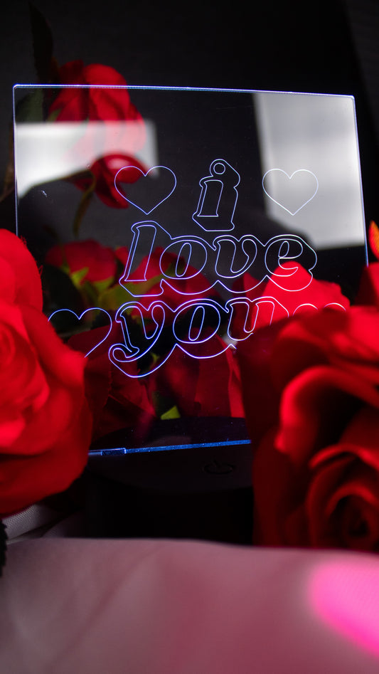 "I Love You" Acrylic Engraved Night Light