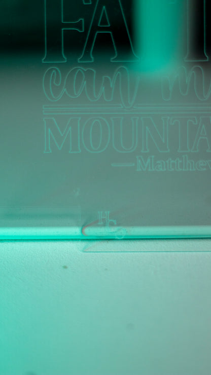 "Your Faith Can Move Mountains" Acrylic Engraved Night Light