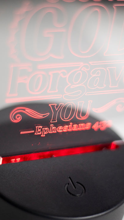 "Forgive One Another" Acrylic Engraved Night Light